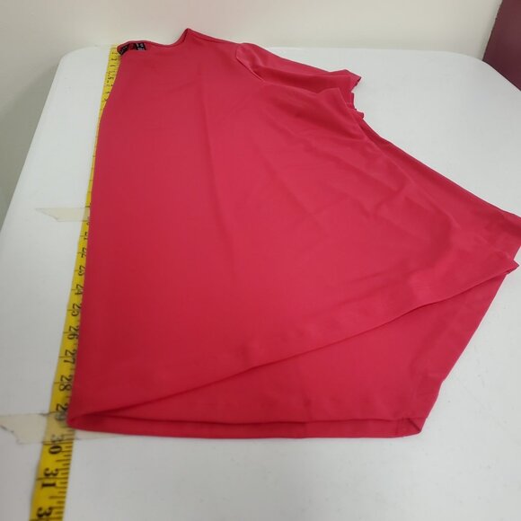 Susan Graver Womens Everyday Asymmetric Liquid Knit Top Size 3X Pink Office - Picture 9 of 11